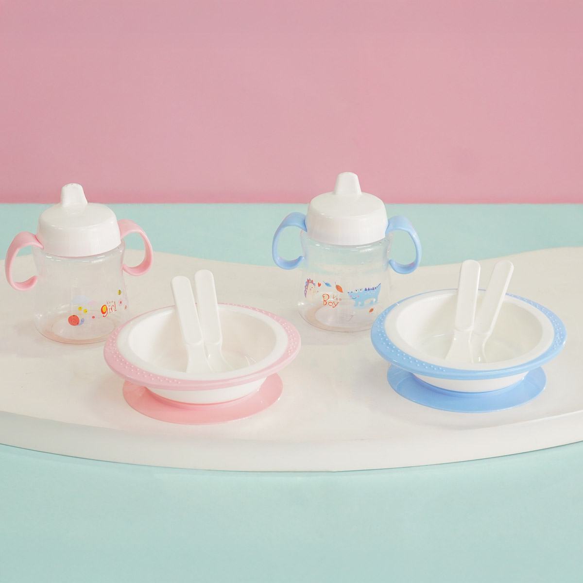 KIT ALIMENTAÇÃO TERNURINHA 4 PEÇAS PRATO COPO E TALHERES - SORTIDO (SC)