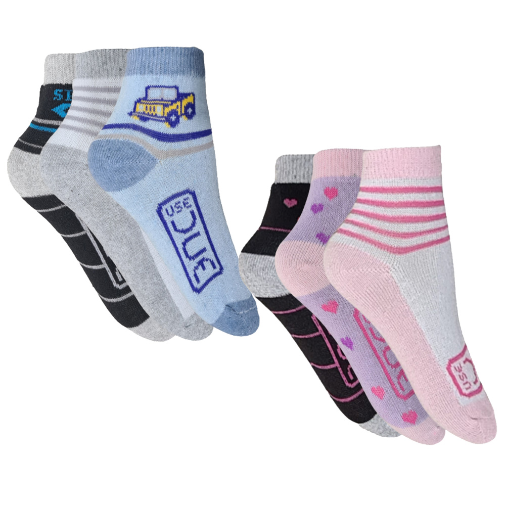 KIT MEIA INFANTIL COTTON 19/22 2 PARES - SORTIDO (SC)