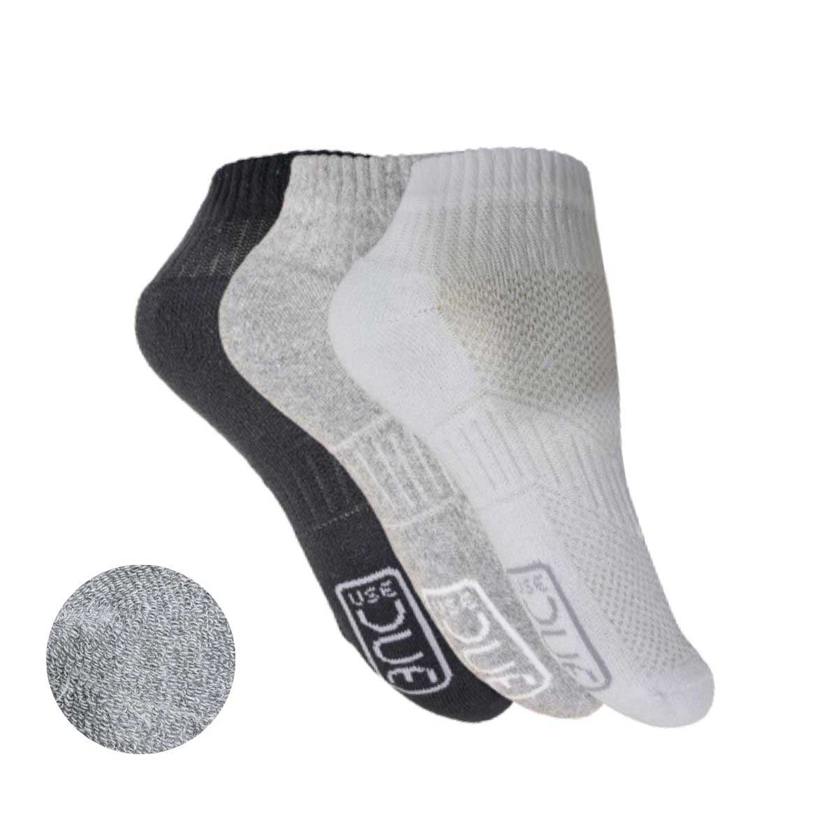 KIT MEIA CANO CURTO COTTON ATOALHADA 39/43 2 PARES - SORTIDO (SC)