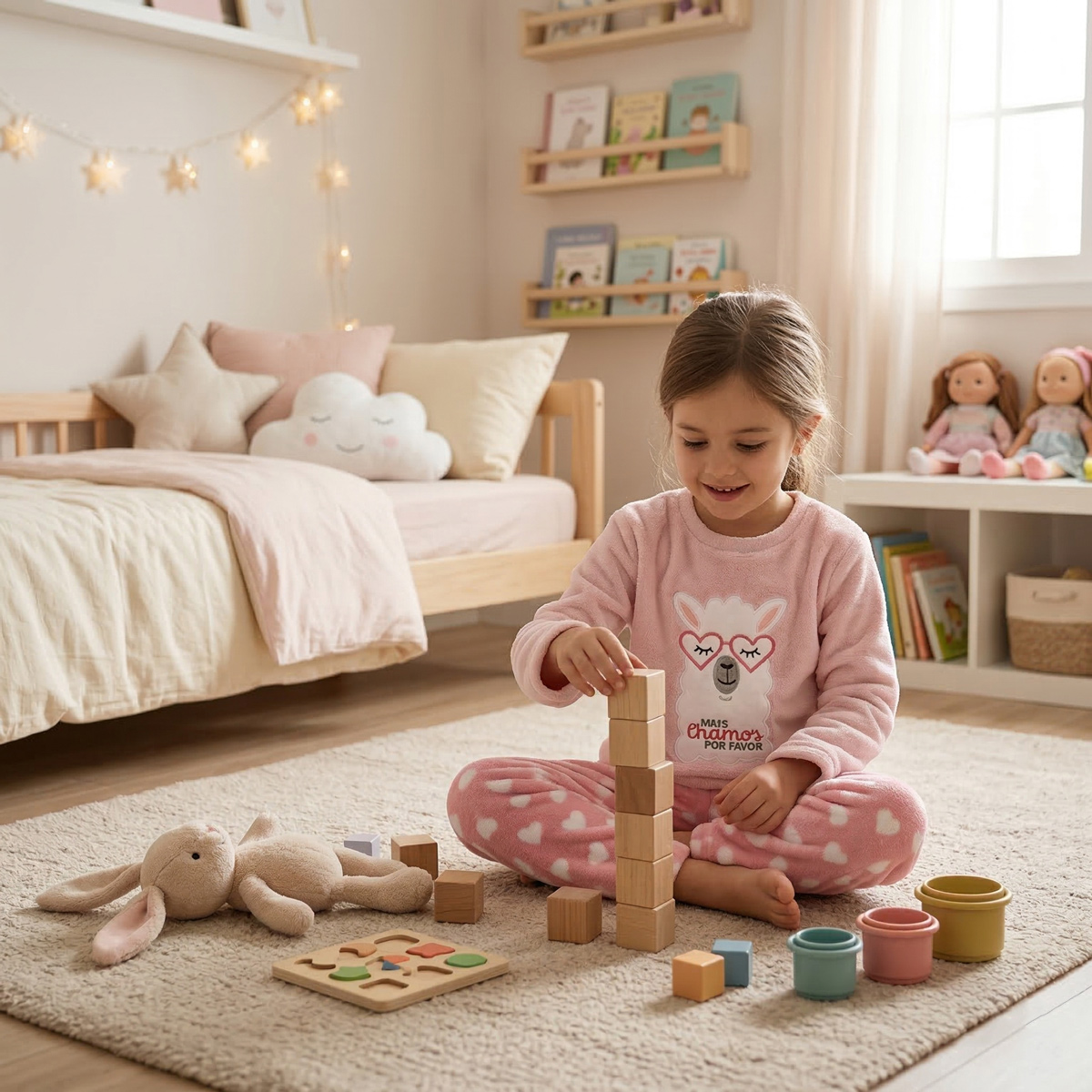 PIJAMA PLUSH INFANTIL TAM 4 - LHAMA (SC)
