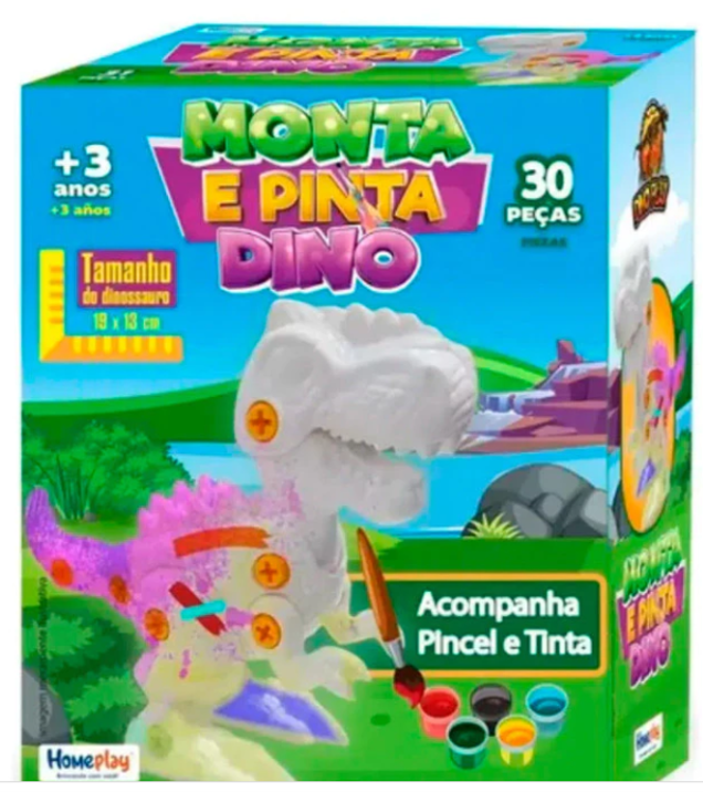 DINO PARA MONTAR E PINTAR