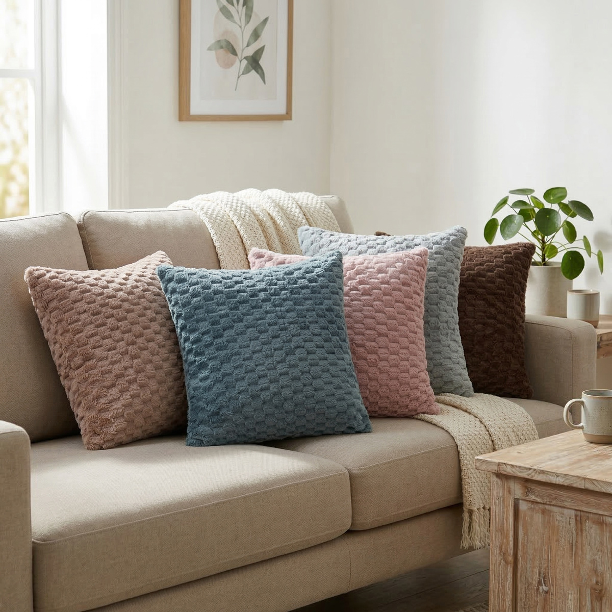 CAPA DE ALMOFADA FLANNEL BRUSH